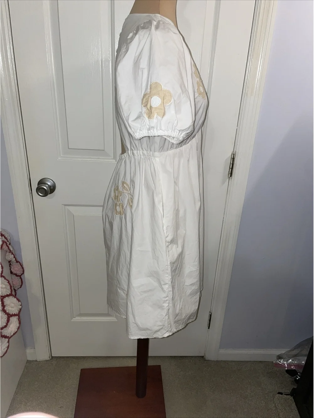 Madewell White Floral Annamarie Cutout Casual Dress Size 2